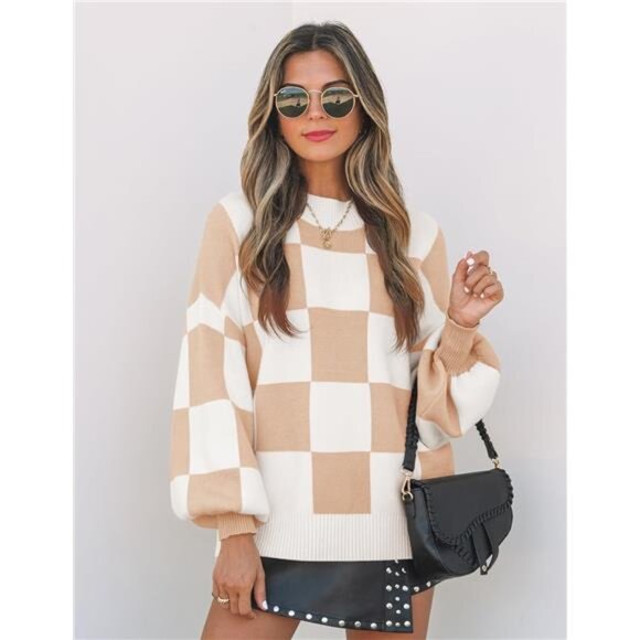 Women's 2025 Fall Fashion Turtleneck Long Sleeve Striped Ribbed Knit - Picture 4 of 7